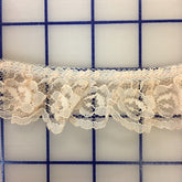 Ruffled Lace Trim - 1.25-inch Ruffled Lace Peach